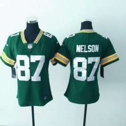 Women Limited Nike Green Bay Packers 87 Jordy Nelson Green Vapor Untouchable Player Jerseys