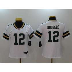 Women Limited Nike Green Bay Packers #12 Aaron Rodgers White Vapor Untouchable Player Jerseys