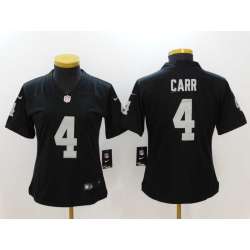 Women Limited Nike Oakland Raiders #4 Derek Carr Black Vapor Untouchable Jersey