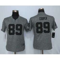 Women Limited Nike Oakland Raiders #89 Cooper Gray Stitched Gridiron Gray Jersey