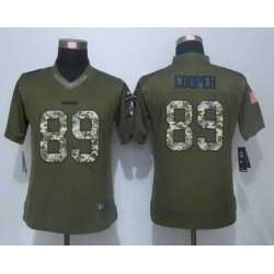 Women Limited Nike Oakland Raiders #89 Cooper Green Salute To Service Jersey