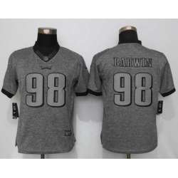 Women Limited Nike Philadelphia Eagles #98 Barwin Gray Gridiron Stitched Jerseys