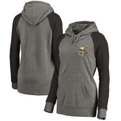 Women New Orleans Saints NFL Pro Line by Fanatics Branded Plus Sizes Vintage Lounge Pullover Hoodie - Heathered Gray