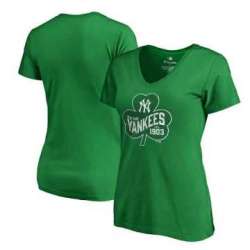 Women New York Yankees Fanatics Branded Kelly Green Plus Sizes St. Patrick's Day Paddy's Pride T-Shirt