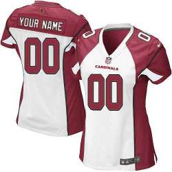 Women Nike Arizona Cardinals Customized White Team Color Stitched NFL Game Jersey