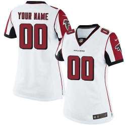 Women Nike Atlanta Falcons Customized White Team Color Stitched NFL Game Jersey