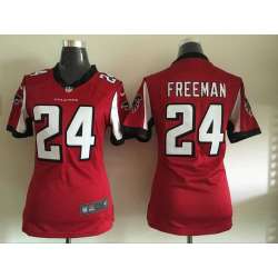 Women Nike Atlanta Falcons #24 Freeman Red Game Jersey