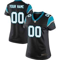 Women Nike Carolina Panthers Customized Black Team Color Stitched NFL Game Jersey
