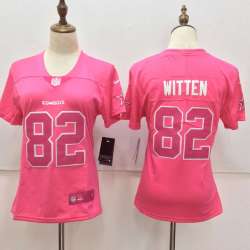 Women Nike Dallas Cowboys #82 Jason Witten Pink Vapor Untouchable Player Limited Jerseys