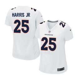 Women Nike Denver Broncos #25 Chris Harris Jr 2016 White Game Event Jersey
