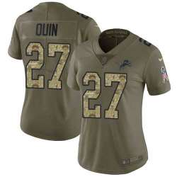 Women Nike Detroit Lions 27 Glover Quin Olive Camo Salute To Service Limited Jersey Dzhi