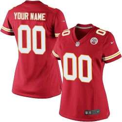 Women Nike Kansas City Chiefs Customized Red Team Color Stitched NFL Game Jersey