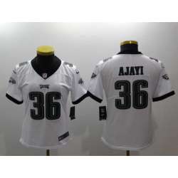 Women Nike Philadelphia Eagles #36 Jay Ajayi White Vapor Untouchable Player Limited Jersey