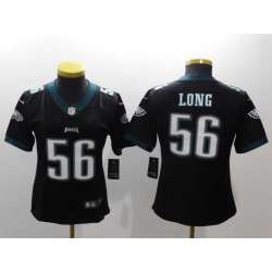 Women Nike Philadelphia Eagles #56 Chris Long Black Vapor Untouchable Player Limited Jersey
