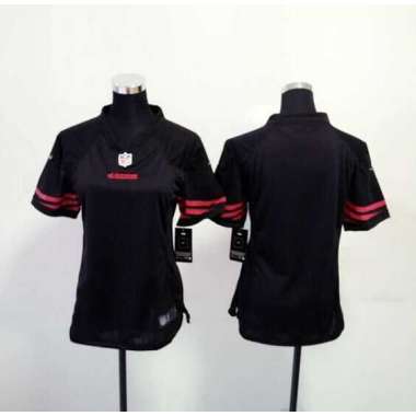 Women Nike San Francisco 49ers Customized Black Team Color Stitched NFL Game Jersey