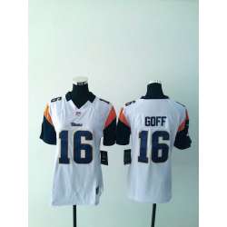 Women Nike St. Louis Rams #16 Jared Goff White Team Color Stitched NFL Game Jersey