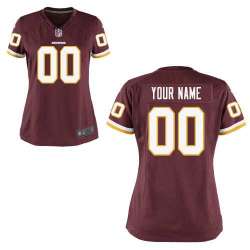 Women Nike Washington Redskins Customized Red Team Color Stitched NFL Game Jersey