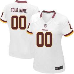 Women Nike Washington Redskins Customized White Team Color Stitched NFL Game Jersey