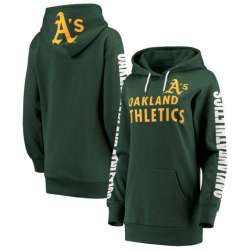 Women Oakland Athletics G III 4Her by Carl Banks Extra Innings Pullover Hoodie Green