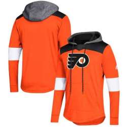 Women Philadelphia Flyers Orange Customized All Stitched Hooded Sweatshirt