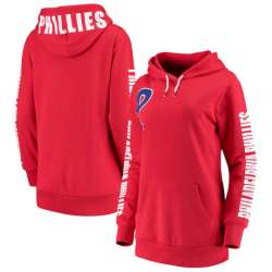 Women Philadelphia Phillies G III 4Her by Carl Banks 12th Inning Pullover Hoodie Red