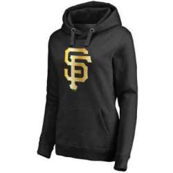 Women San Francisco Giants Gold Collection Pullover Hoodie LanTian - Black