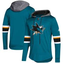 Women San Jose Sharks Teal Customized All Stitched Hooded Sweatshirt
