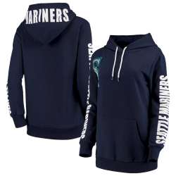 Women Seattle Mariners G III 4Her by Carl Banks 12th Inning Pullover Hoodie Navy