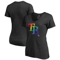 Women Tampa Bay Rays Fanatics Branded Pride Black T Shirt Fyun
