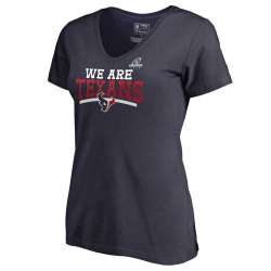 Women Texans Navy 2018 NFL Playoffs We Are Texans T-Shirt