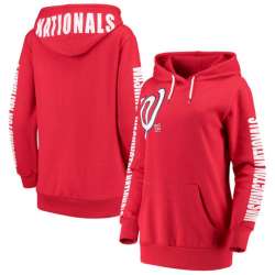 Women Washington Nationals G III 4Her by Carl Banks 12th Inning Pullover Hoodie Red