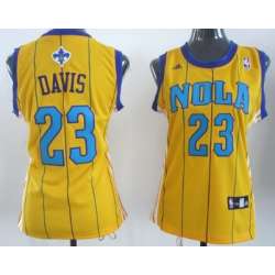 Women's Charlotte Hornets #23 Anthony Davis Revolution 30 Swingman Yellow Jerseys