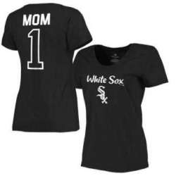Women\'s Chicago White Sox 2017 Mother\'s Day #1 Mom Plus Size T-Shirt - Black FengYun