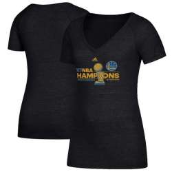 Women's Golden State Warriors 2017 NBA Champions T-Shirt Black FengYun