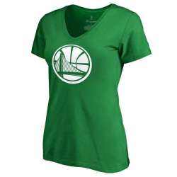 Women's Golden State Warriors Fanatics Branded Kelly Green St. Patrick's Day White Logo T-Shirt FengYun