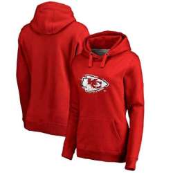 Women's Kansas City Chiefs NFL Pro Line by Fanatics Branded Plus Size Splatter Logo Pullover Hoodie Red