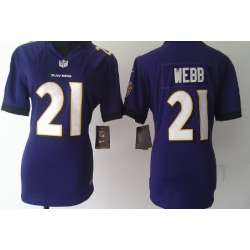 Women's Nike Baltimore Ravens #21 Lardarius Webb Purple Game Jerseys