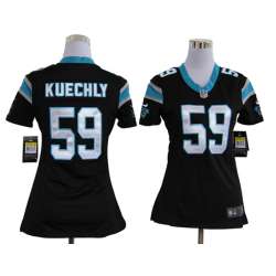 Women\'s Nike Carolina Panthers #59 Luke Kuechly Black Team Jerseys