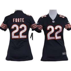 Women's Nike Chicago Bears #22 Matt Forte Blue Game Team Jerseys