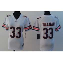Women's Nike Chicago Bears #33 Charles Tillman White Game Jerseys