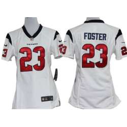 Women's Nike Houston Texans #23 Arian Foster White Game Team Jerseys