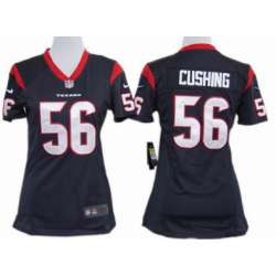 Women's Nike Houston Texans #56 Brian Cushing Blue Game Team Jerseys