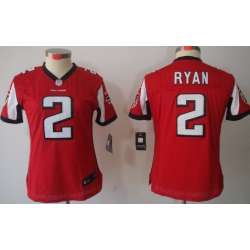 Women's Nike Limited Atlanta Falcons #2 Matt Ryan Red Jerseys