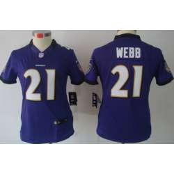 Women's Nike Limited Baltimore Ravens #21 Lardarius Webb Purple Jerseys
