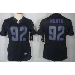 Women's Nike Limited Baltimore Ravens #92 Haloti Ngata Black Impact Jerseys