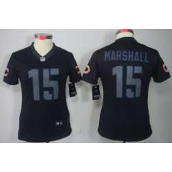 Women's Nike Limited Chicago Bears #15 Brandon Marshall Black Impact Jerseys