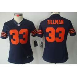 Women's Nike Limited Chicago Bears #33 Charles Tillman Blue With Orange Jerseys
