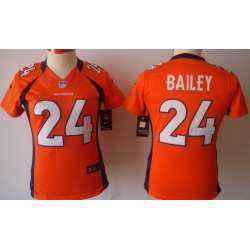 Women's Nike Limited Denver Broncos #24 Champ Bailey Orange Jerseys