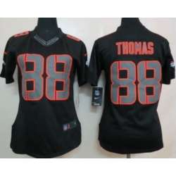 Women\'s Nike Limited Denver Broncos #88 Demaryius Thomas Black Impact Jerseys