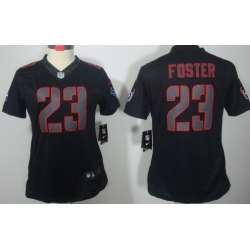 Women's Nike Limited Houston Texans #23 Arian Foster Black Impact Jerseys